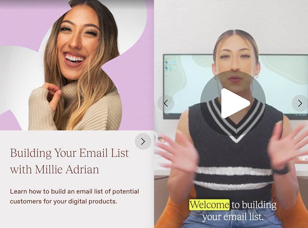 Building Your Email List mini-course Millie Adrian the leap mini-course