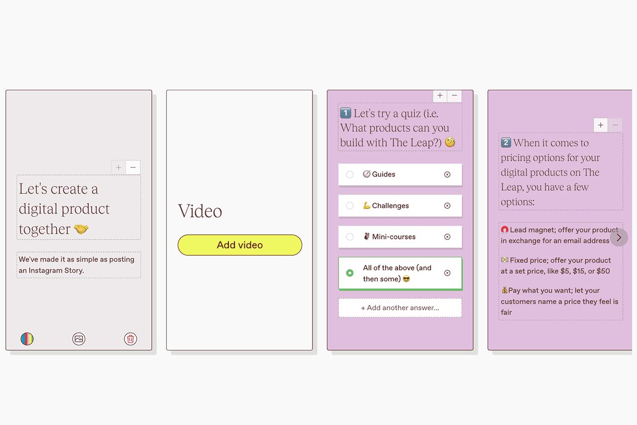 the leap digital product builder generator ai powered