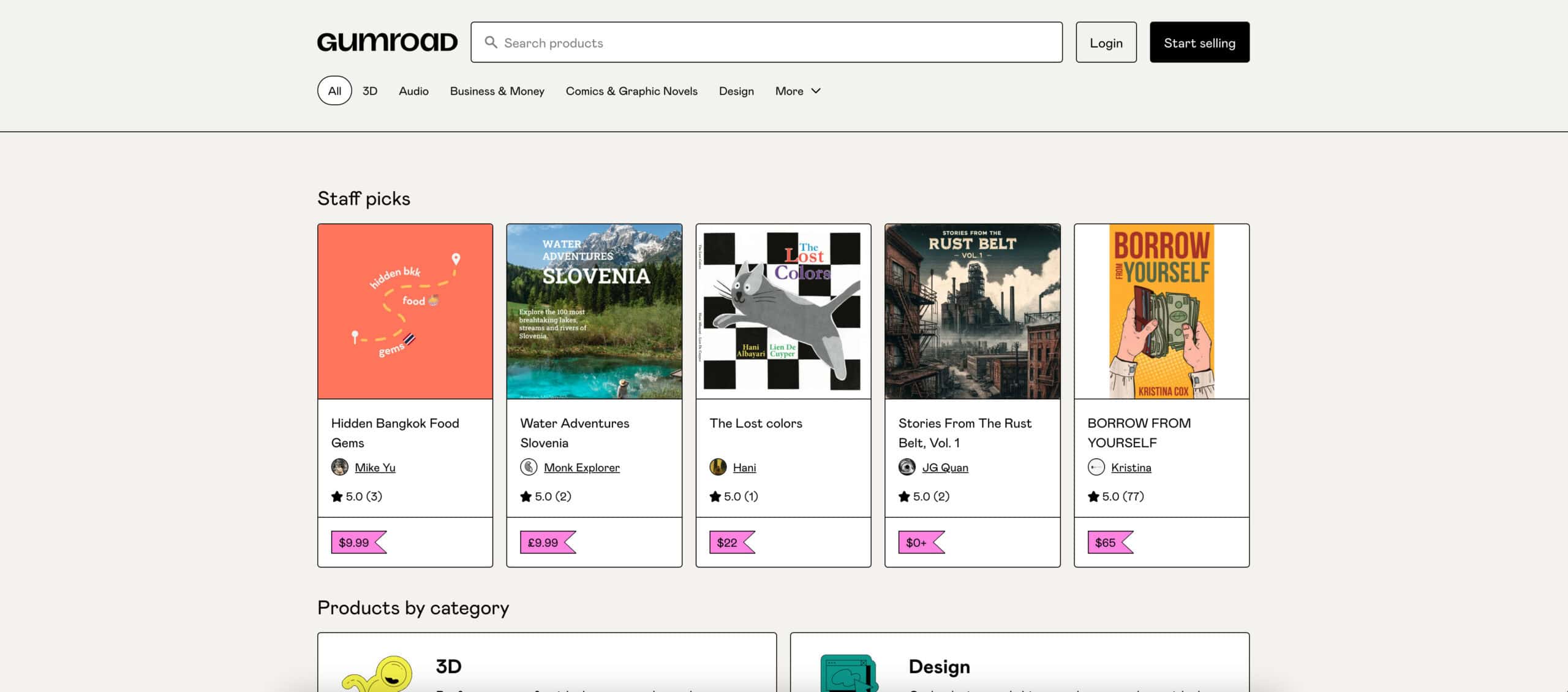 gumroad sell digital products creator store
