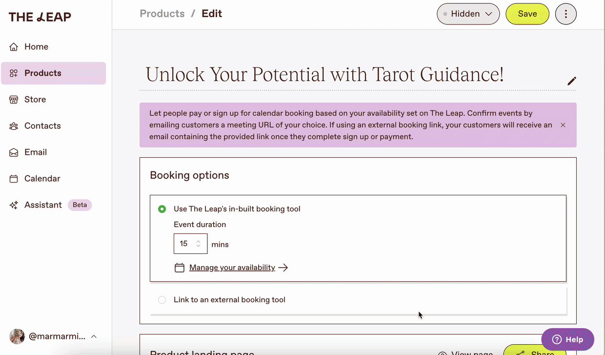 the leap book my time calendar booking coaching session consultation